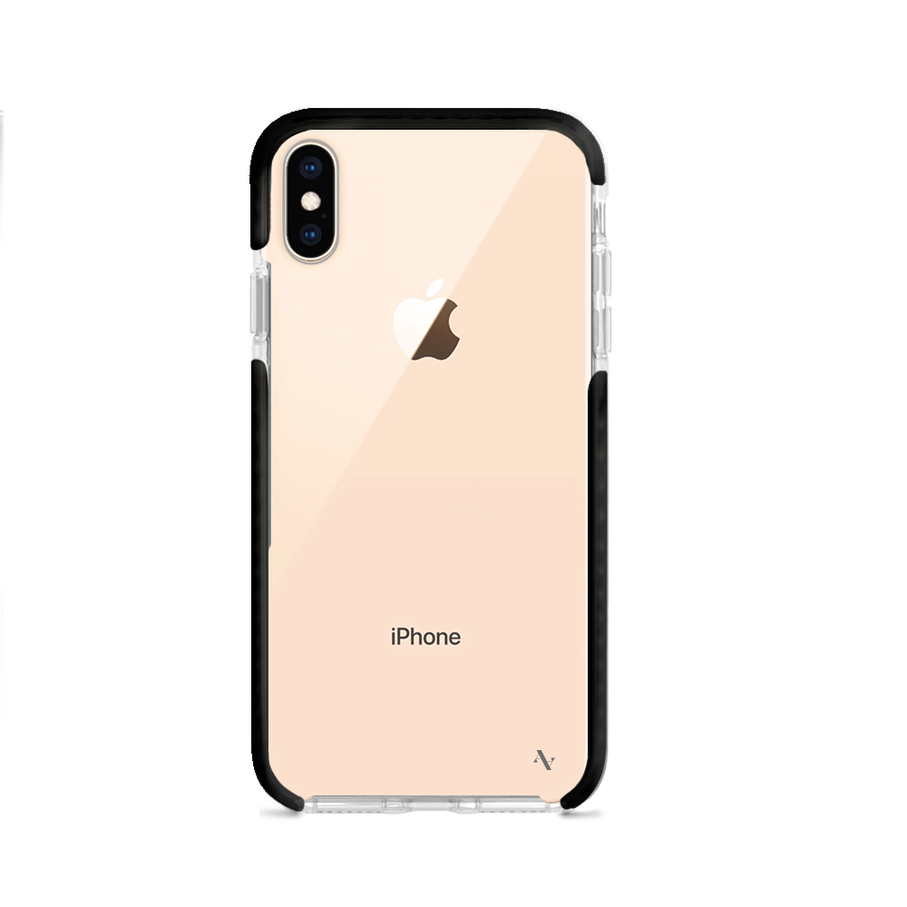 GOLF le MAAD Bump clear case for iPhone XS MAX, showcasing its slim design and customizable features.